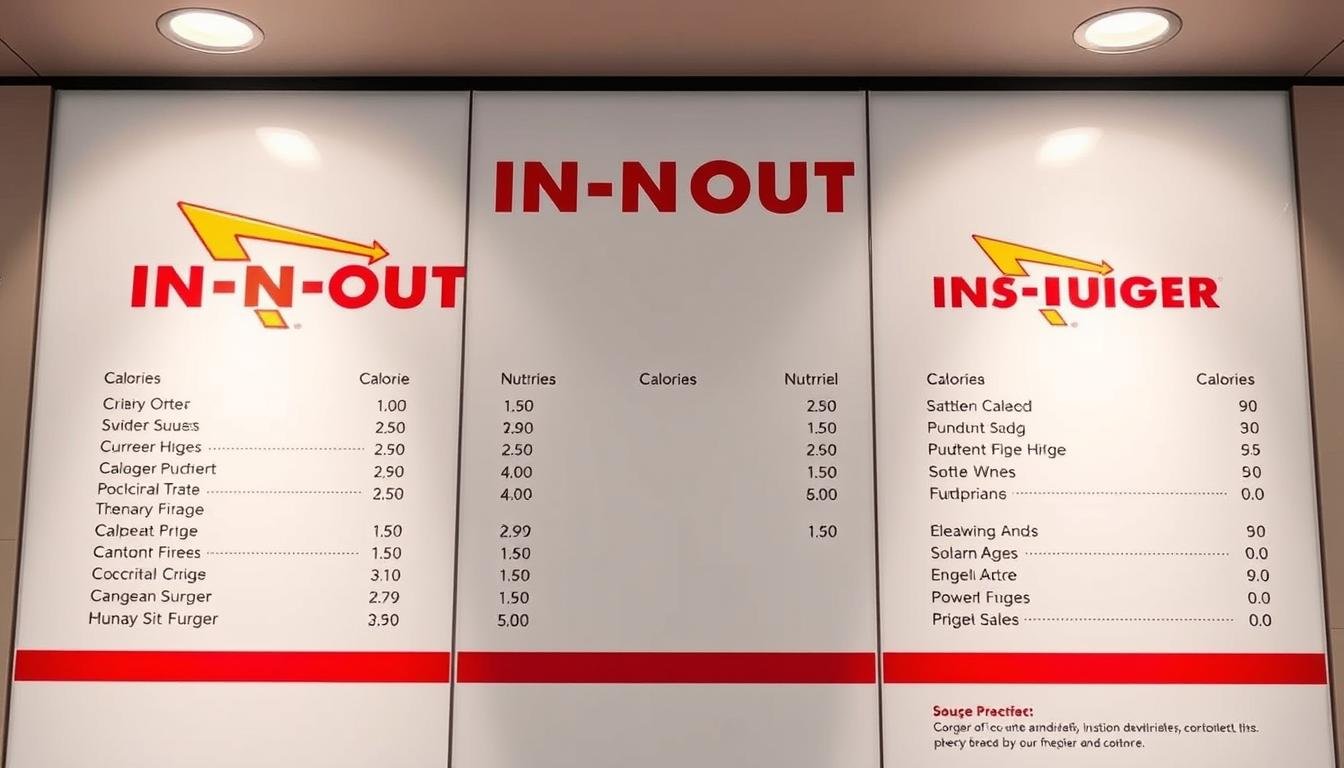 in n out calorie menu